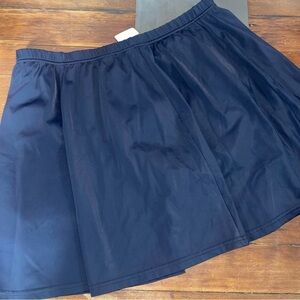 Black Mini Skater Swim Skirt